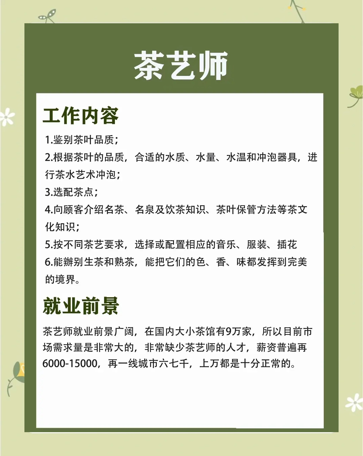 茶艺师基础知识